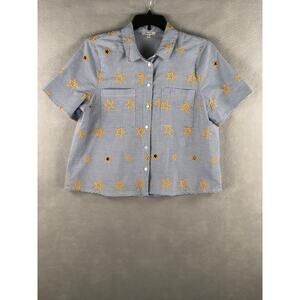 Madewell Button Down Shirt Women's Size Small Stars & Stripes